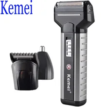Kemei KM-1120 Razor 3 Replacement Heads Electric Shaver for Men 3 pcs Razor Set Includ Razor Hair Trimmer Noes Hair Trimmer