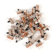 40Pcs 3Pin PCB Panel 2 Position SPDT 1P2T Mini Vertical Toggle Switches SS12D00G3 Slide Switch For DIY Electronic Accessories