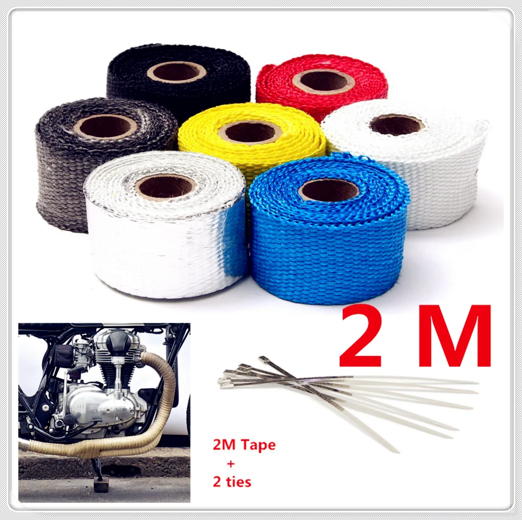 

Motorcycle moto Exhaust Heat Wrap cover tape Insulation FOR HONDA VTR1000F FIRESTORM CBR125R CBR300R CB300F FA CRF250L