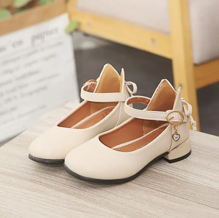 

HaoChengJiaDe Girls Shoes Patent Leather With Bow-knot Sweet Kids Flats Children Casual Shoes Princess Girlish Chic Red Pink