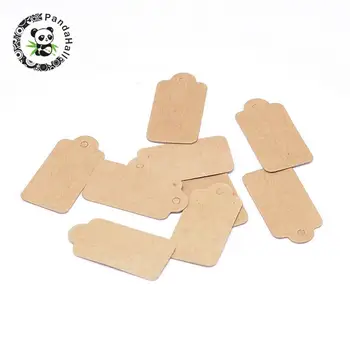 

Kraft Rectangle Paper Price Tags, Use For Jewelry Display, BurlyWood, 30x15mm, Hole: 2mm; about 500pcs/bag