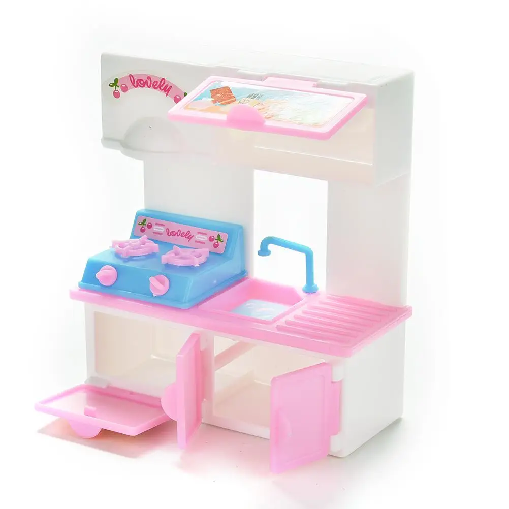 20 шт./компл. Творческий Кухонные принадлежности обеденные столы шкаф раковина для девочек мягкого плюша; аксессуары для куклы игрушки для кукольного домика