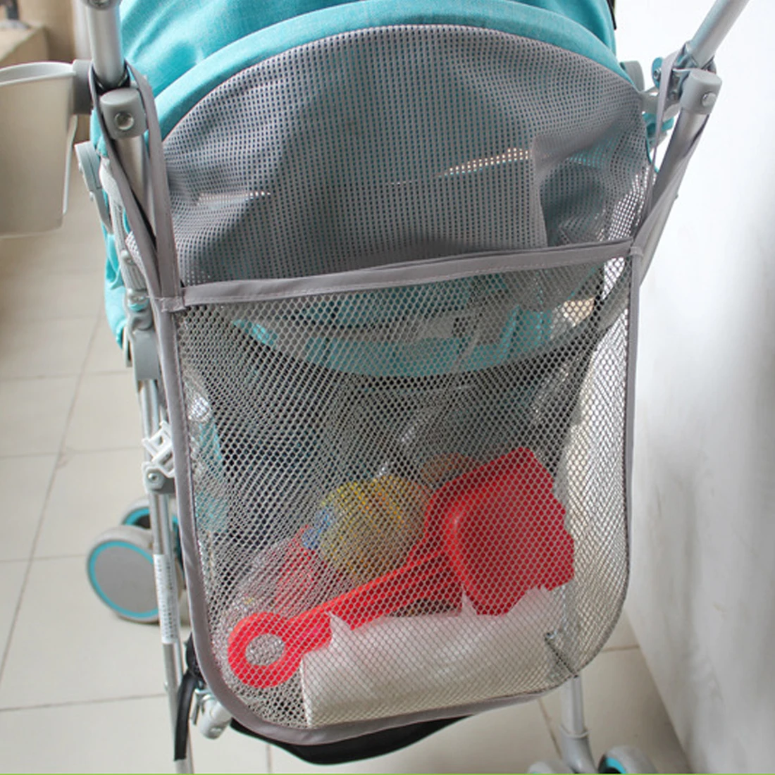

Home storage net bag stroller hanging bags mesh useful bag folding umbrella car storage accessories