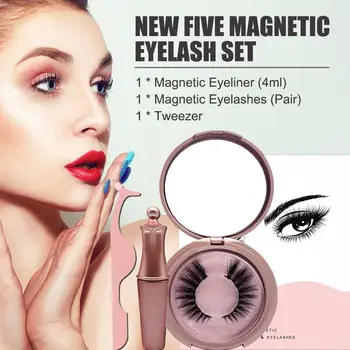 

2019 New Hot Magnetic Liquid Eyeliner & Magnetic False Eyelashes & Tweezer Set Waterproof Long Lasting Eyeliner False Eyelashes
