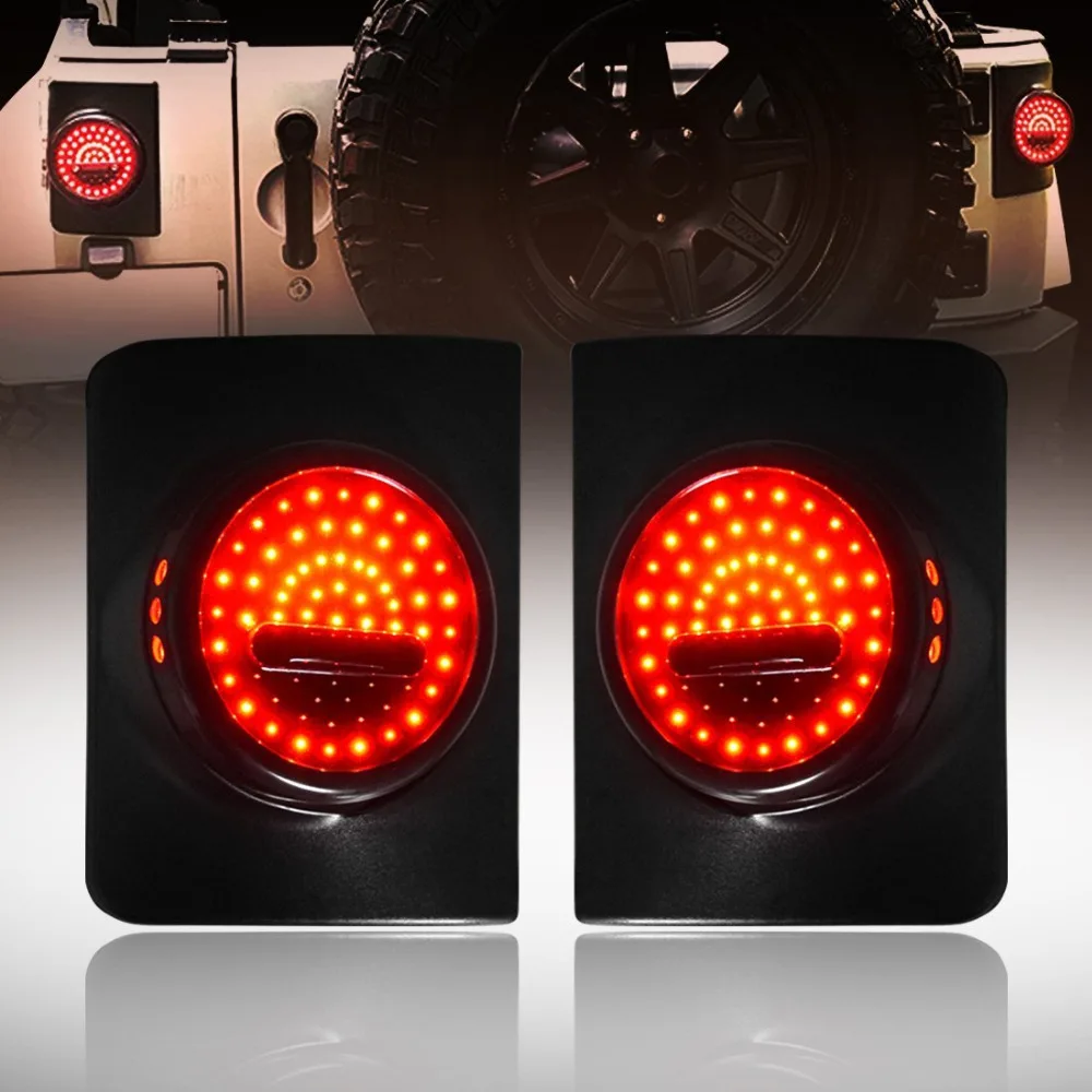 Round Tail Lights for Jeep Wrangler JK 2 Door and 4 Door 2007 2008 2009