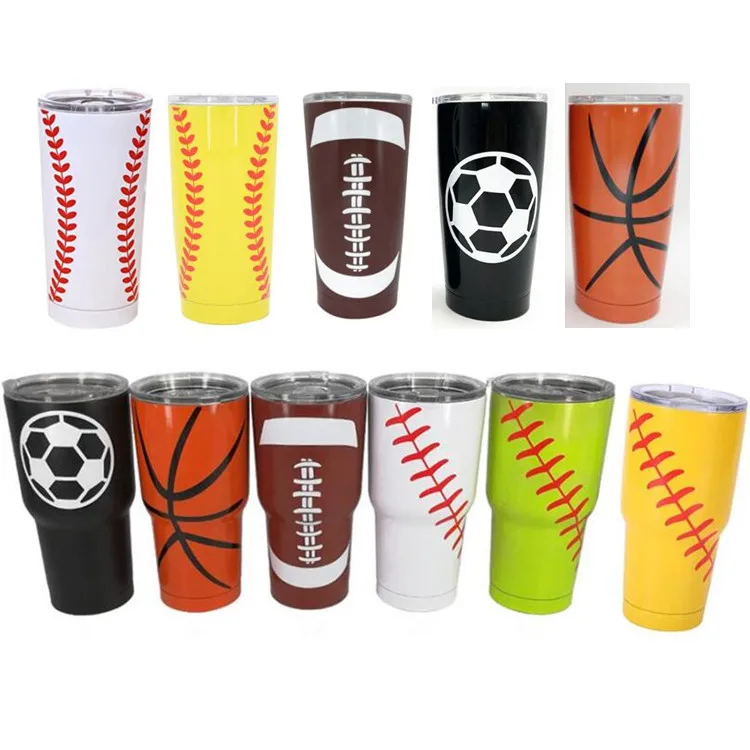 20pcs 20oz 30oz Baseball Softball Tumbler Cups Stainless Steel Double