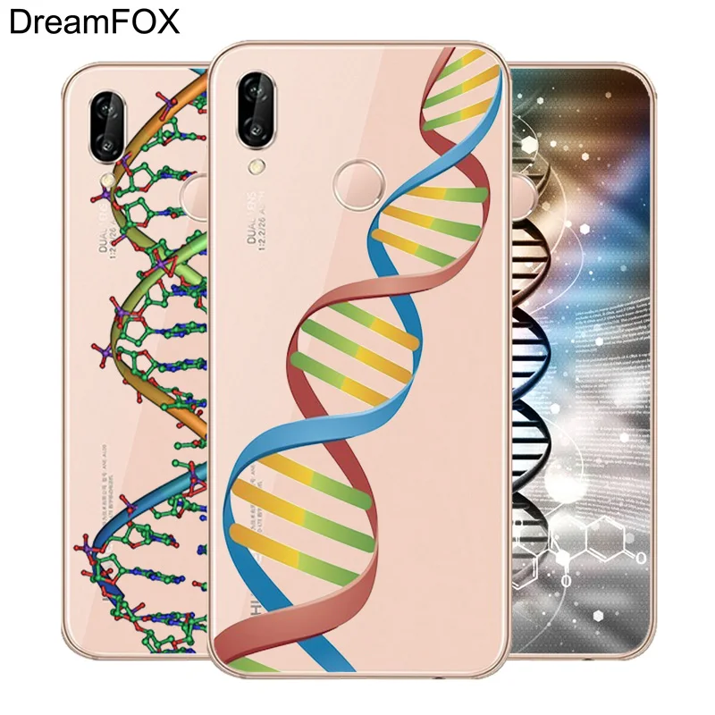 DREAMFOX M211 ДНК научная иллюстрация Мягкий ТПУ силиконовый чехол для huawei Honor 6A 6C 6X 7C 7X8