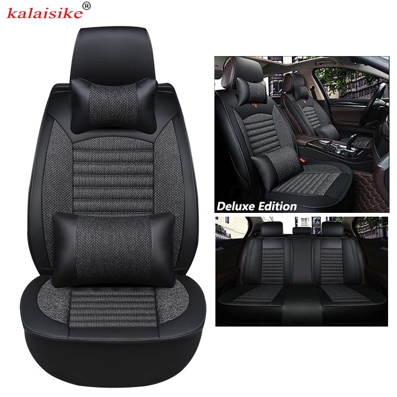 Kalaisike универсальные чехлы для автомобильных сидений Skoda все модели rapid Yeti kodiaq Superb