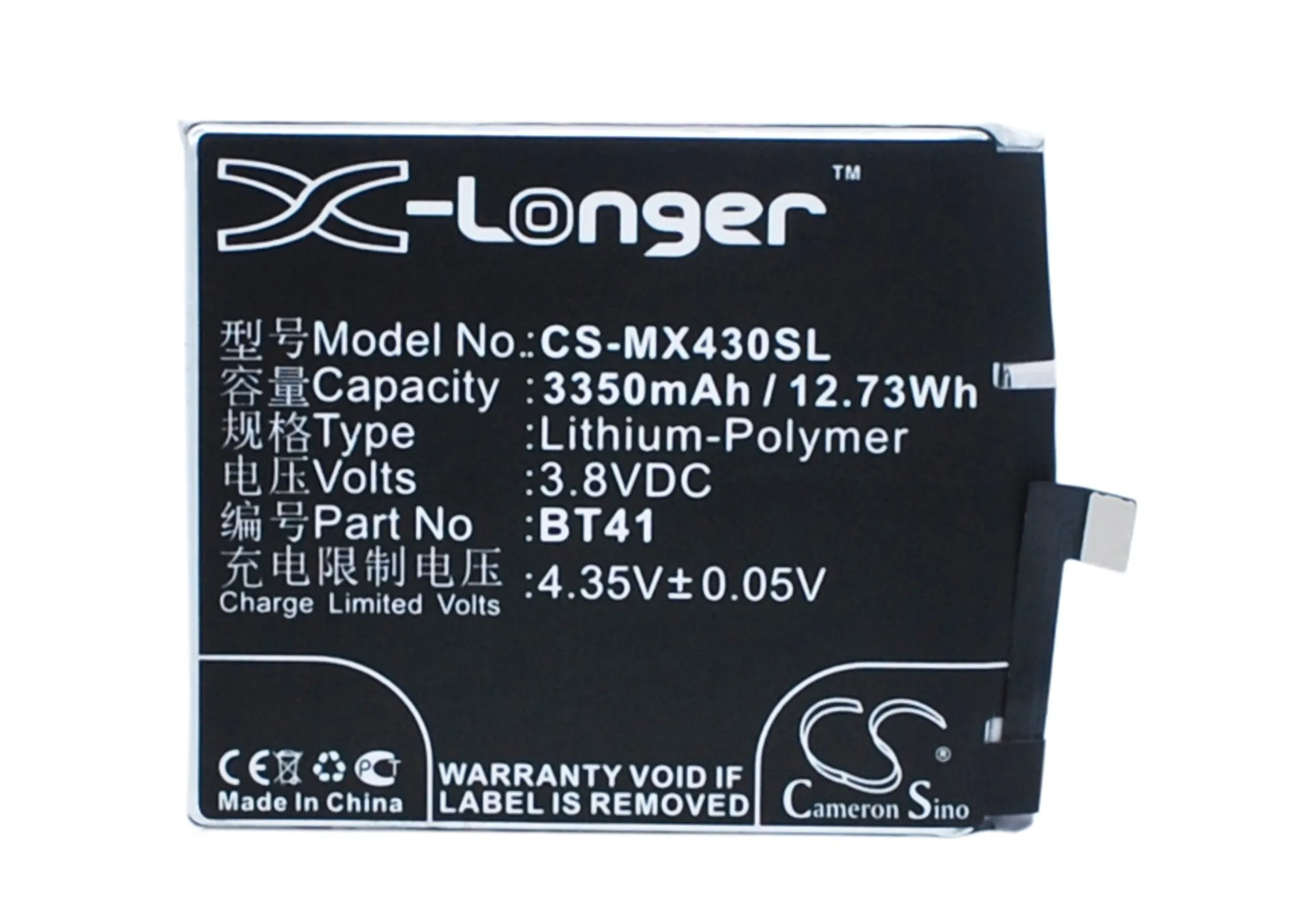 Cameron Sino высокое качество 3350mAh батарея BT41 N0004720 US525972H4 для MeiZu M462U MX4 Pro MX4SWDS0|cameron