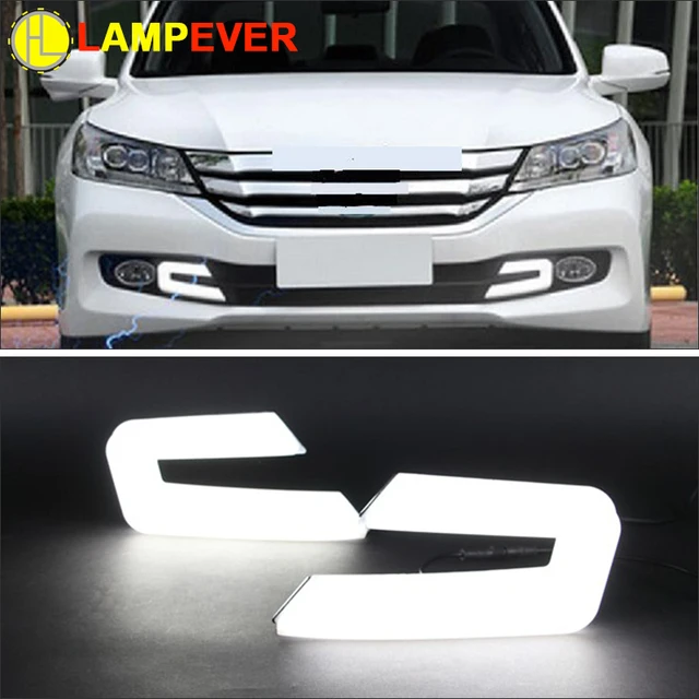 Lampever For Honda Accord 9th 2013 2015 LED DRL For Accord led daytime