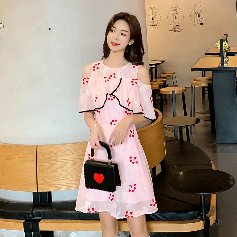 EAD Fashion O Neck Flower Embroidery Women Summer Elegant Dress Good Quality Off Shoulder Sexy Party Dress Pink Ladies Vestido EAD Fashion O Neck Flower Embroidery Women Summer Elegant Dress Good Quality Off Shoulder Sexy Party Dress Pink Ladies Vestido