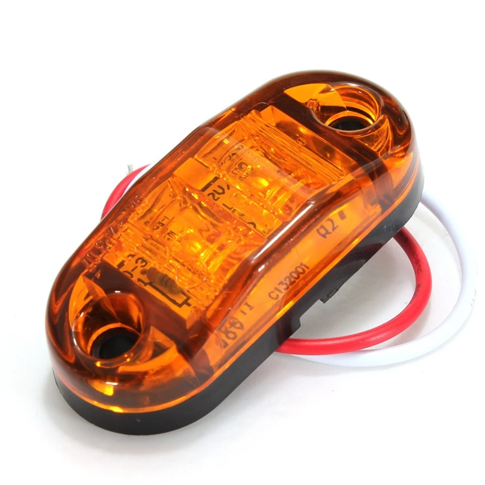 

10pcs Amber LED Side Marker Light Lamp Car Truck Trailer Kit 12/24V