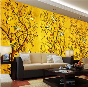 

3d name wallpapers Home Decoration flower Bird fresco Large murals background wall photo 3d wallpaper