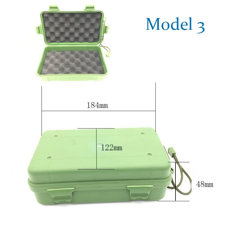 Zk10 Водонепроницаемый против падения зеленый Пластик ящик для хранения для вспышки светильник фонарь лампа Батарея Зарядное устройство чехол с 5 Размеры