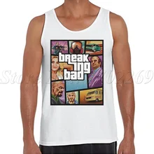 Мужские майки в винтажном стиле с принтом «ломающиеся Bad Gta V», жилет в стиле ретро, хипстерские забавные классные майка