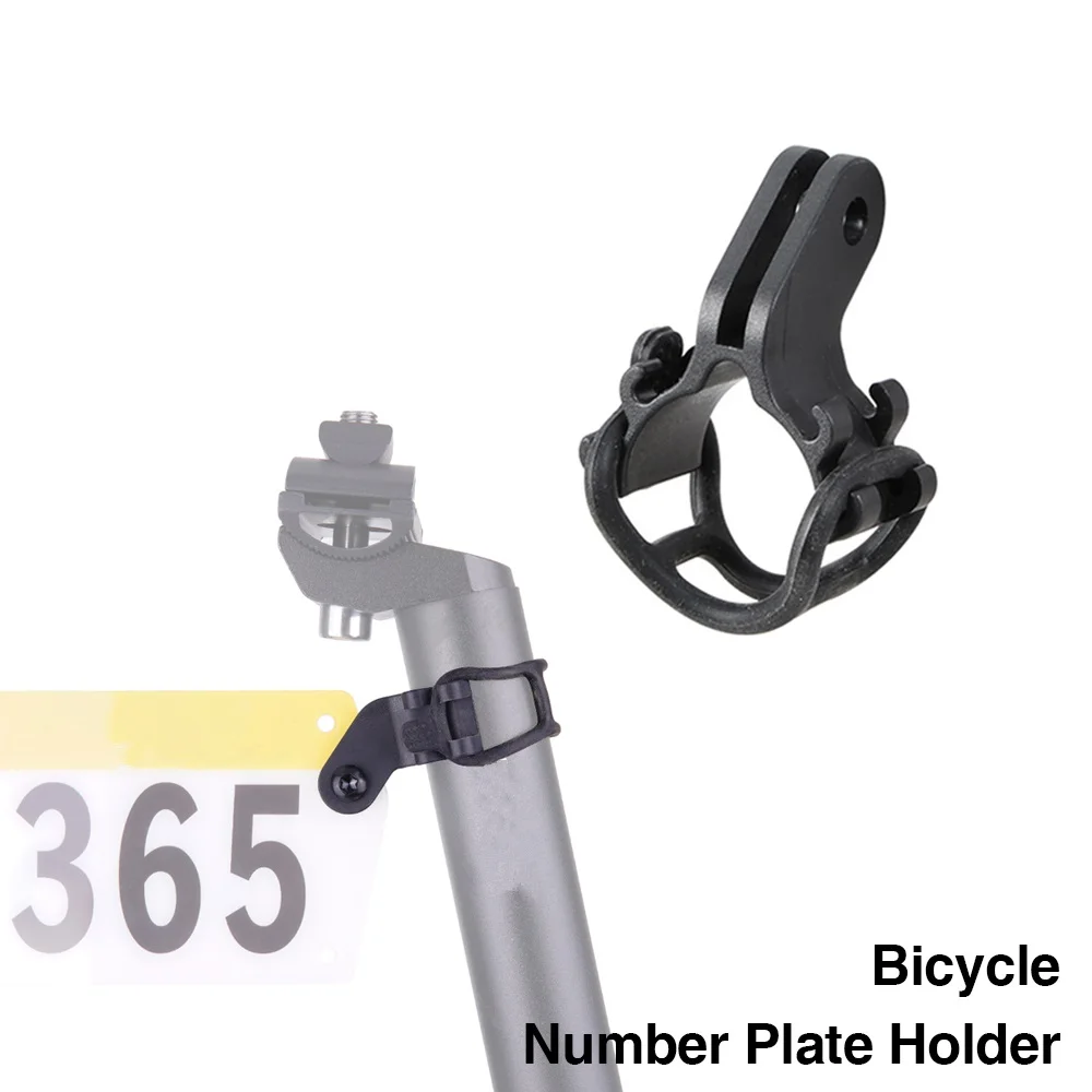 

Bicycle Seatpost Card Holder Alloy Mountain Road Bike Triathlon Racing Number Plate DIY Cycling Rear License Rack Number