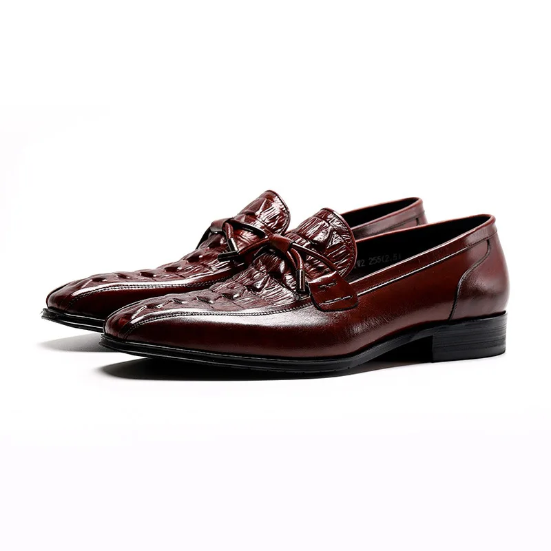 

Explosive first layer cowhide men's shoes business dress leather large size men's single shoes pointed wedding shoes wholesale