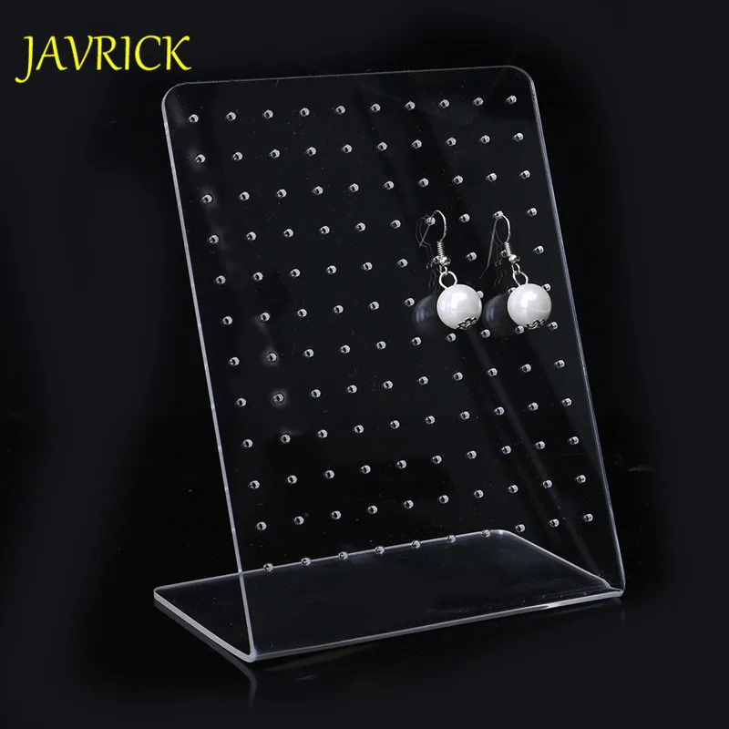 

JAVRICK Transparent Plastic Jewelry Holder Organizer Earrings Ear Studs Display Stand Showcase Jewelry Display Rack For Women