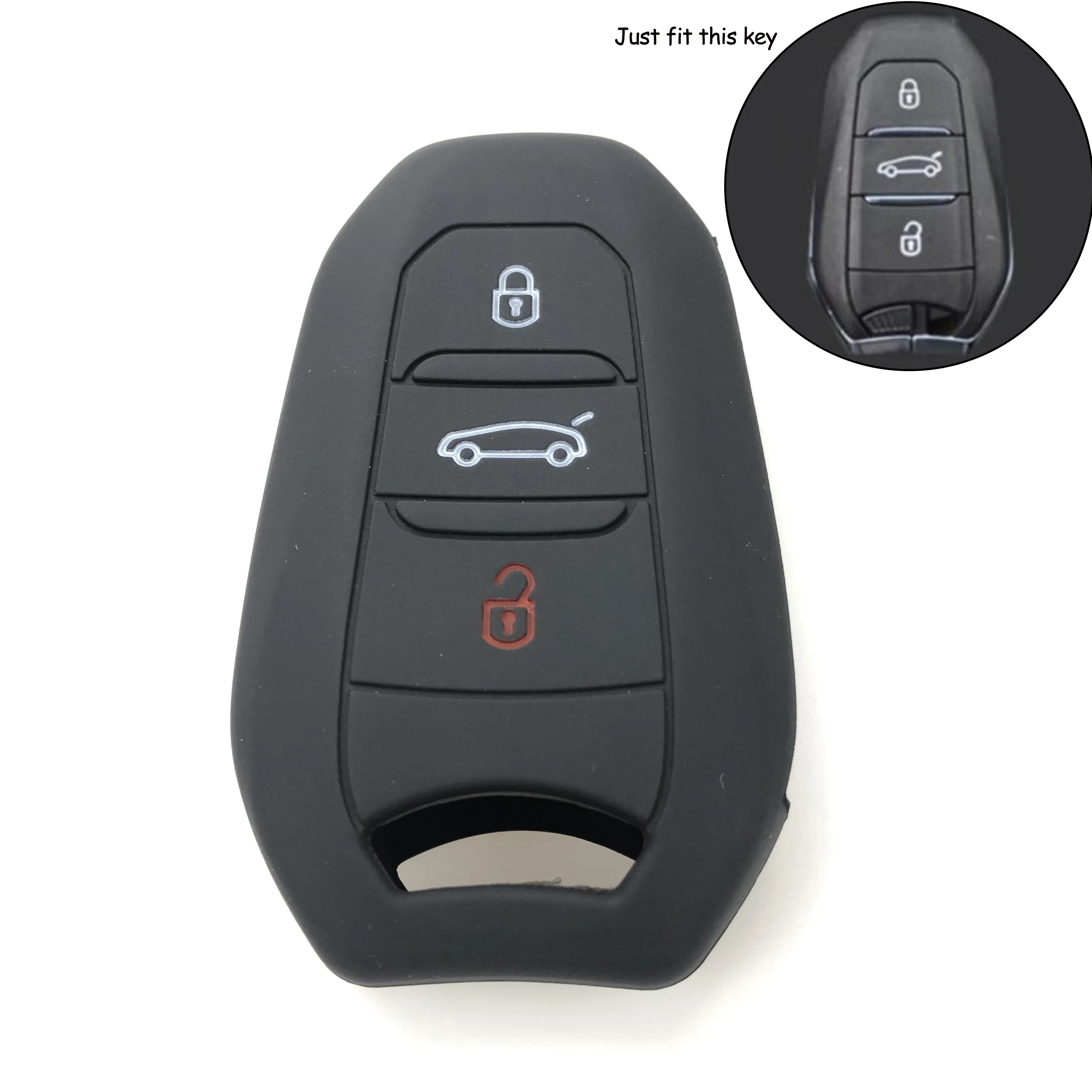 Для peugeot 208 308 508 3008 5008 для Citroen C4 Picasso DS3 DS4 DS5 DS6 силиконовый чехол ключей от машины