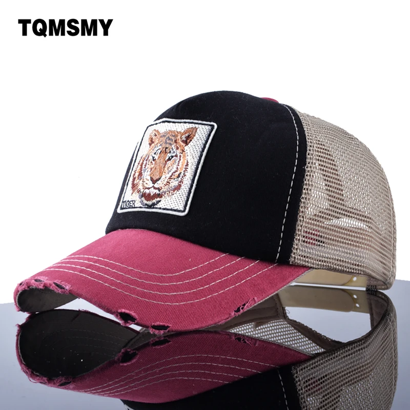 

TQMSMY Unisex summer mesh cap men Embroidery tiger Baseball Cap boy Hip Hop bone casual Pokemon Snapback Caps women sun hats