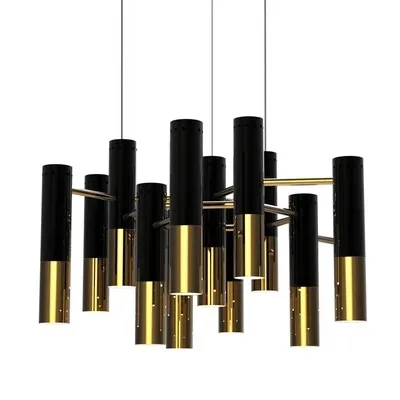 

Italy Modern Minimalist Creative Designer Chandeliers Art Retro Aluminum Pipes Suspension Lights