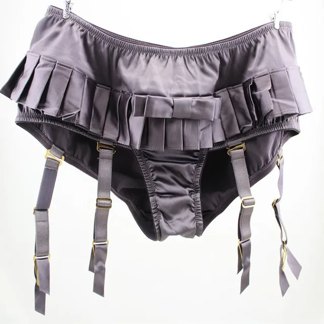 Female Coffee Grey Color Garters Belt High Quality Women Garters Skirt