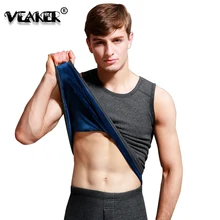 Зимние мужские теплые термобелье мужские майки без рукавов с круглым вырезом бархатный жилет мужская майка футболка L-3XL