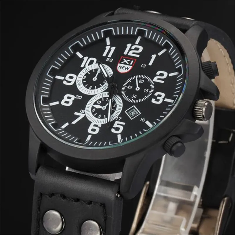 Винтажные классические мужские часы из нержавеющей стали высокого качества водонепроницаемые спортивные кварцевые часы Q5 - Цвет: Black