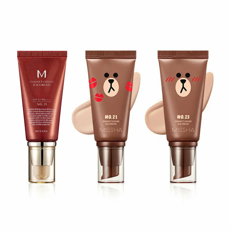 

MISSHA M Perfect Cover BB Cream 6 Color 50ml Makeup Base CC Creams Whitening Concealer Moisturizing Foundation Korea Cosmetics