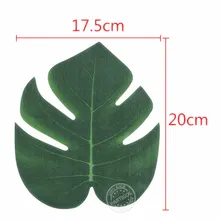 5 sztuk sztuczne liście zielone plastikowe sztuczny liść liście palmowe wyspa styl DIY dekoracje ślubne zielone rośliny rekwizyty fotograficzne Party dec tanie tanio Partigos CN (pochodzenie) 181222