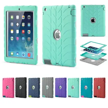 

Shockproof Stand TPU Case For iPad 2 3 4 Cover Heavy Duty Hybrid Silicon Rugged Armor Hard Case Cover For Apple iPad4 ipad3