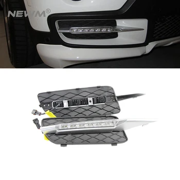 

12V DRL LED Daytime Running Lights Fog Driving Lamps For BMW X5 E70 2007-2010 09