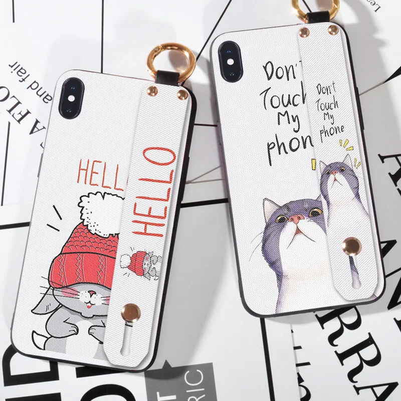 

Mobile Phone rabbit Cases For for iPhone 11 Pro XR XS MAX X 8 Plus 7 + Silicone Skin Cat cover For iPhone 7 6 6S Plus 5 SE Coque