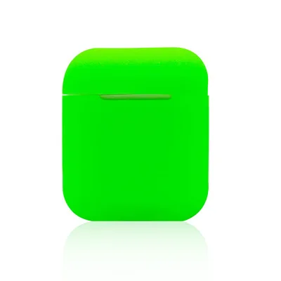 Мягкий силиконовый чехол для Airpods On Air Pods, противоударный защитный чехол для наушников, водонепроницаемые аксессуары для гарнитуры, 20 цветов - Цвет: Зеленый