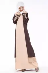 Мусульманский Кафтан-абайя платье Турецкий джилбаба мусульманин Абая платье для женщин исламского dressesdubai Исламская одежда