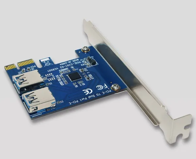 Modest 2 Port PCI-E to USB 3.0 HUB Expansion Card Adapter 5 Gbps Speed For Desktop Computer Components Riser Card Mining Cards