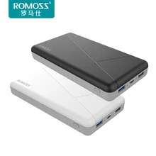 ROMOSS PIE20 PRO 20000 мАч Мобильный Внешний аккумулятор QC3.0 PD3.0 для iPhone8 внешний аккумулятор type-c двусторонний Быстрый зарядный внешний аккумулятор