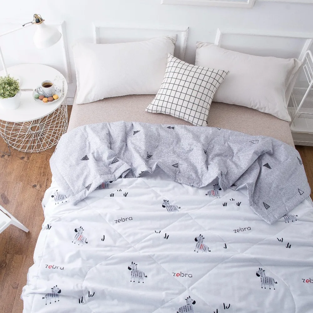 Cartoon Kids Bed Quilt Thin Summer Blanket Summer Quilt Cotton