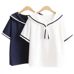 Летние свободные бантом Элегантный дизайн лоскутное Harajuku Милая футболка каваи смешные футболки для Для женщин Милая футболка Футболки Q2T91