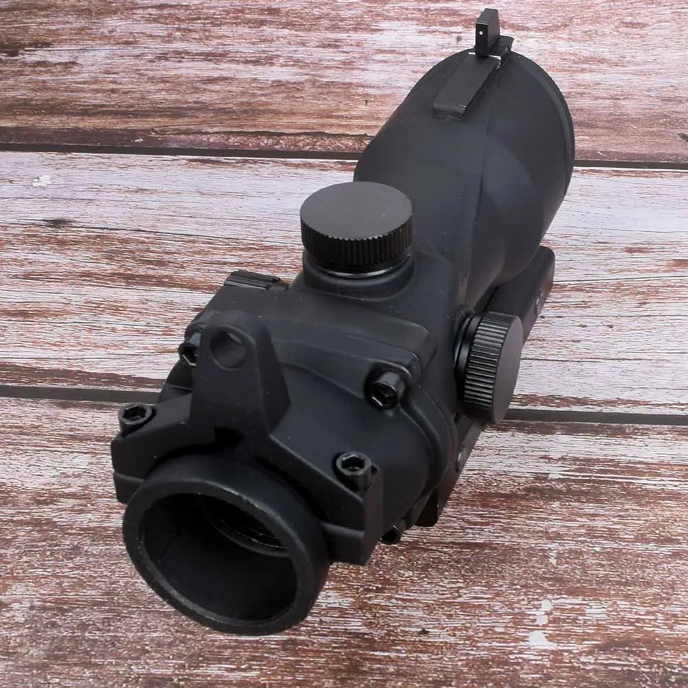 Ceny Polowanie celownik myśliwski ACOG 1X32 taktyczna czerwona zielona kropka celownik podświetlany optyczny luneta celownicza z 20mm szyną do pistoletu Airsoft