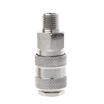 

1 Pc Euro Air Line Hose Connector Fitting Female Quick Release 1/4 Inch BSP Male #Sep.07
