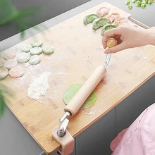 Деревянная Скалка клецки кожи производитель Ролик фиксированный Регулируемый энергосберегающий кухонный инструмент для выпечки с ручкой из нержавеющей стали