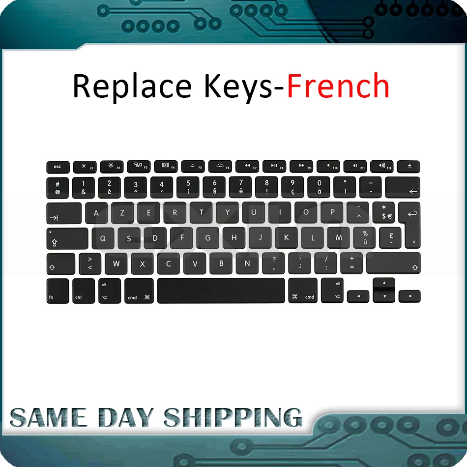 

50Sets for Macbook Pro Air Retina Keyboard French AZERTY FR Key Cap Keys Keycap A1278 A1286 A1502 A1398 A1369 A1466