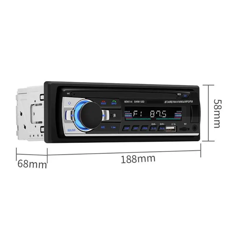 SWM 530 LCD Bluetooth 4.0 Car Stereo MP3 Audio Player FM Radio U Disk AUX