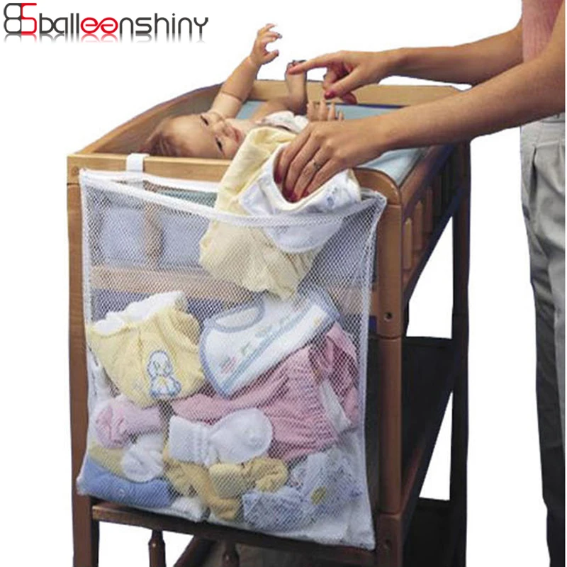 BalleenShiny متعددة الوظائف شبكة الطفل الغسيل تخزين أكياس سعة كبيرة الملابس القذرة أكياس الحقيبة الطفل سيارة السرير المنظم