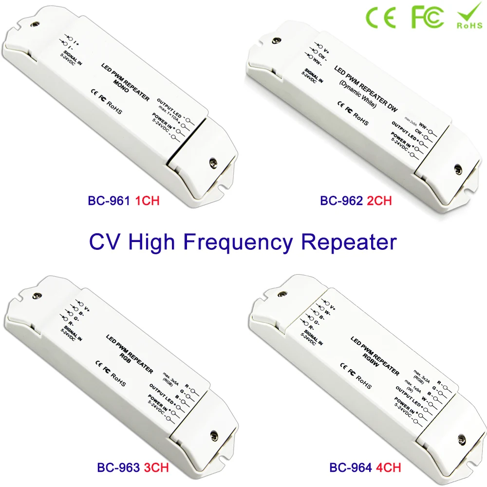 New arrival Constant Voltage High Frequency Repeater 1CH 2CH 3CH 4CH  RGB RGBW WW CW Controller DC5V-24V Output CV PWM signal