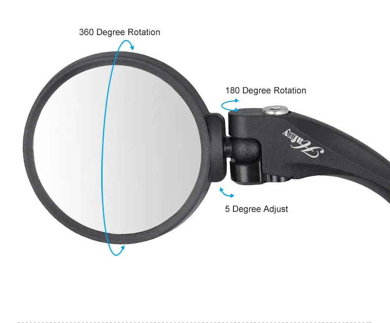 Велосипедное Зеркало с Небьющимся объективом из нержавеющей стали, ударопрочная рама, регулируемые углы, руль, внутреннее крепление Hafny