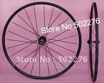 

RIM 24mm Tubular Wheel set - 3K Full Carbon Road Bike Bicycle 700C wheelset Rims + Spoke + new black hub + brake pad