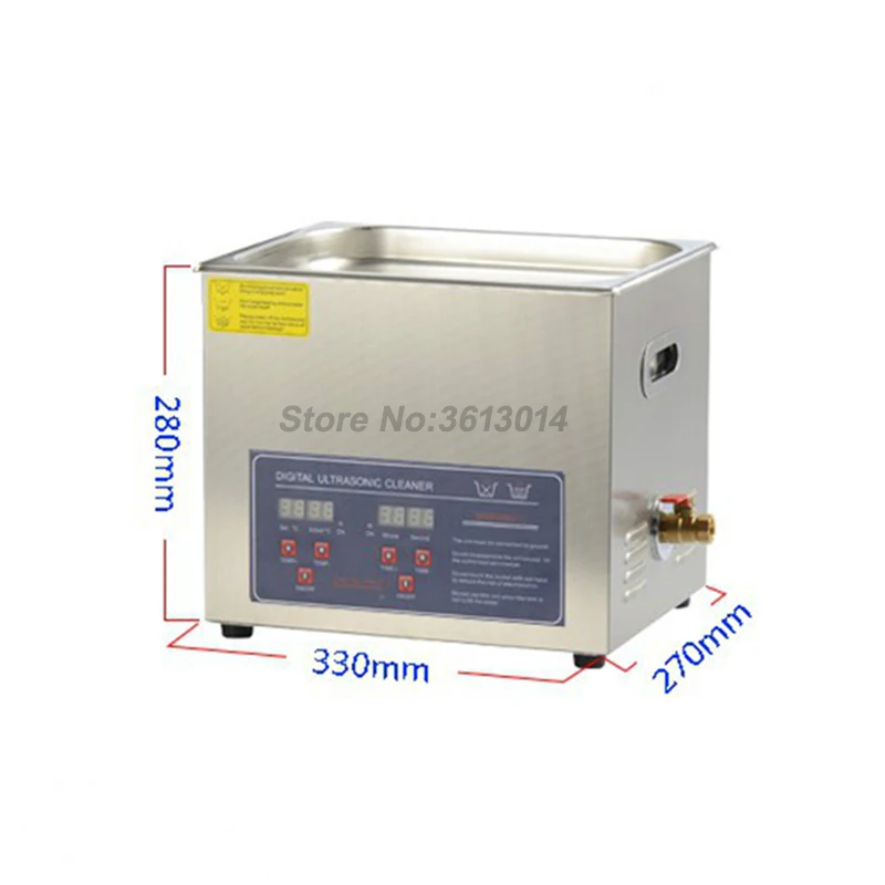 Digital Ultrasonic Cleaner 10L Timer & Heater cleaning machine for