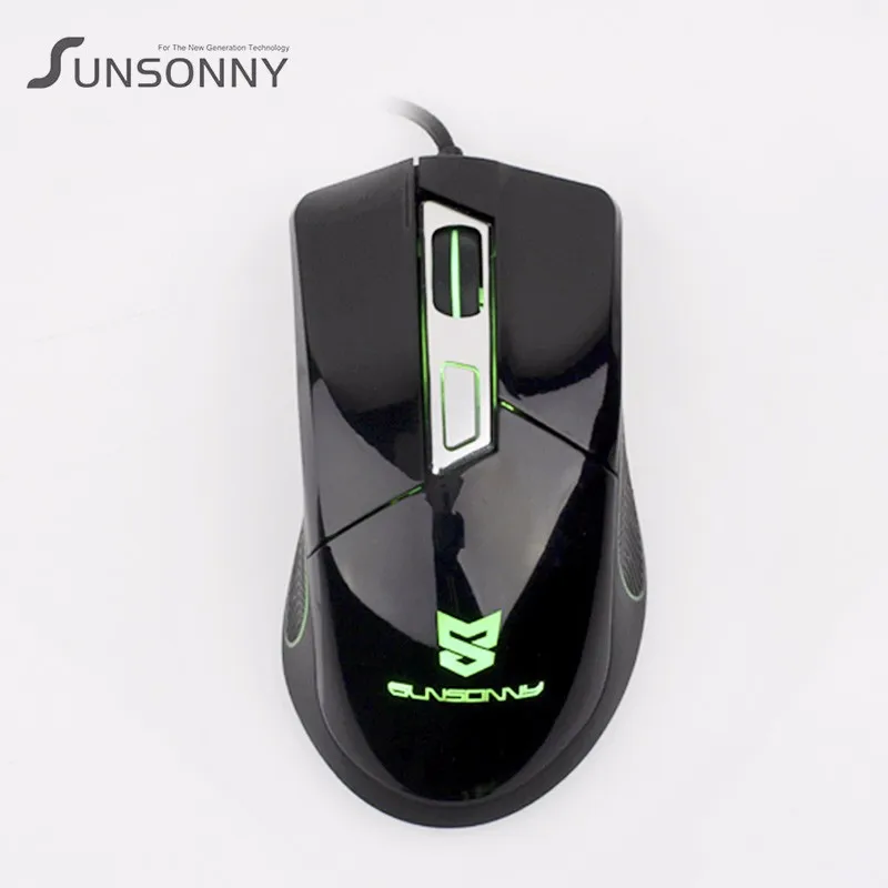 Бренд Sunsonny W-M20 проводная USB мышь скорость версия трещины 7 цветов подсветка красочные полупрозрачные игры для офиса дома ноутбука мыши